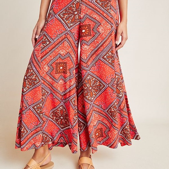 Anthropologie Skirted Wide-Leg Pants GEO Print - Picture 3 of 7